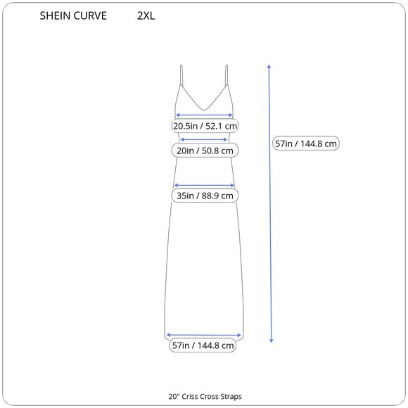 SHEIN CURVE Maxi Slip Dress Women 2XL Blue V Neck Crochet Sheer Lightweight Boho - Picture 2 of 10